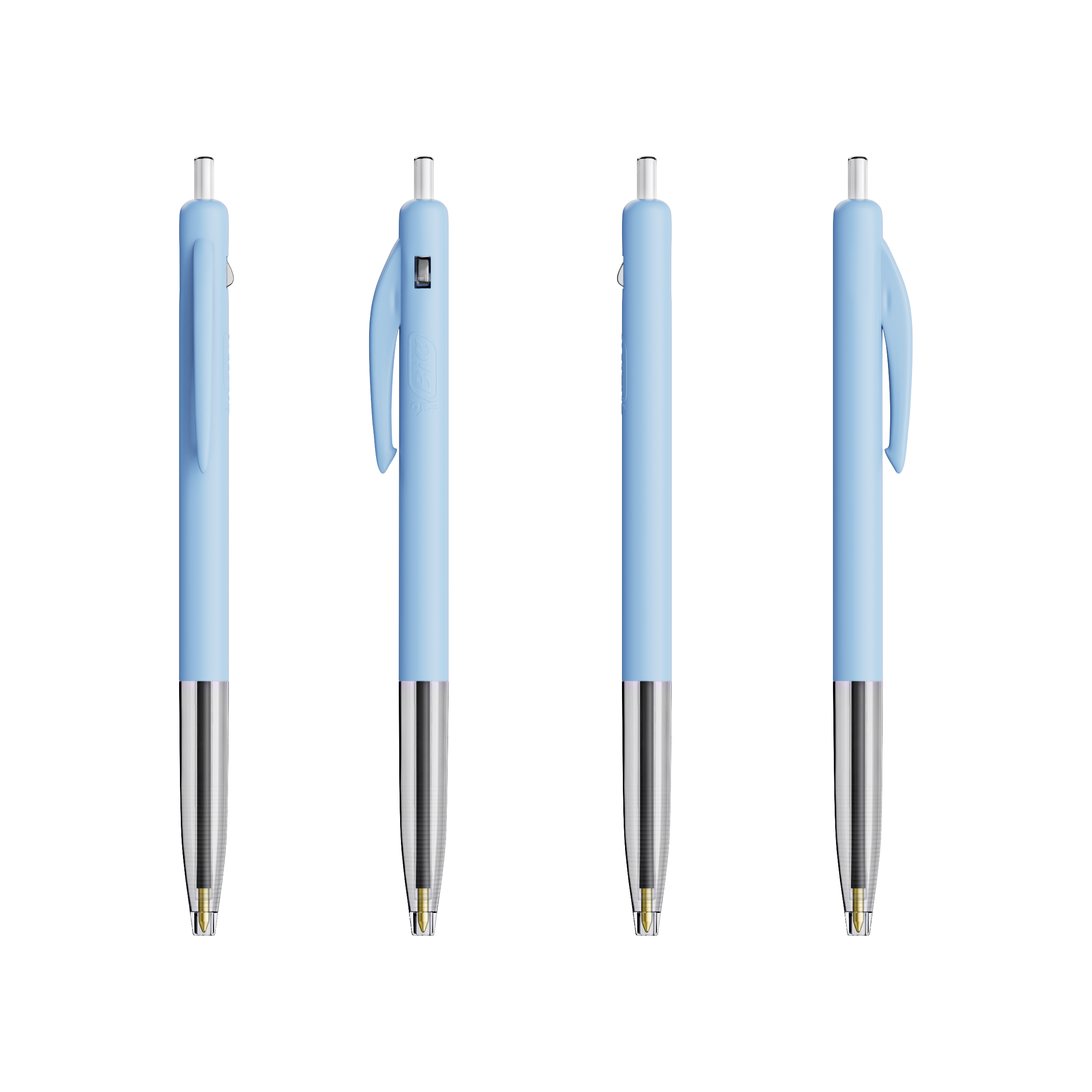 Stylo rétractable publicitaire BIC® M10® Clic Couleur Bleu Pastel